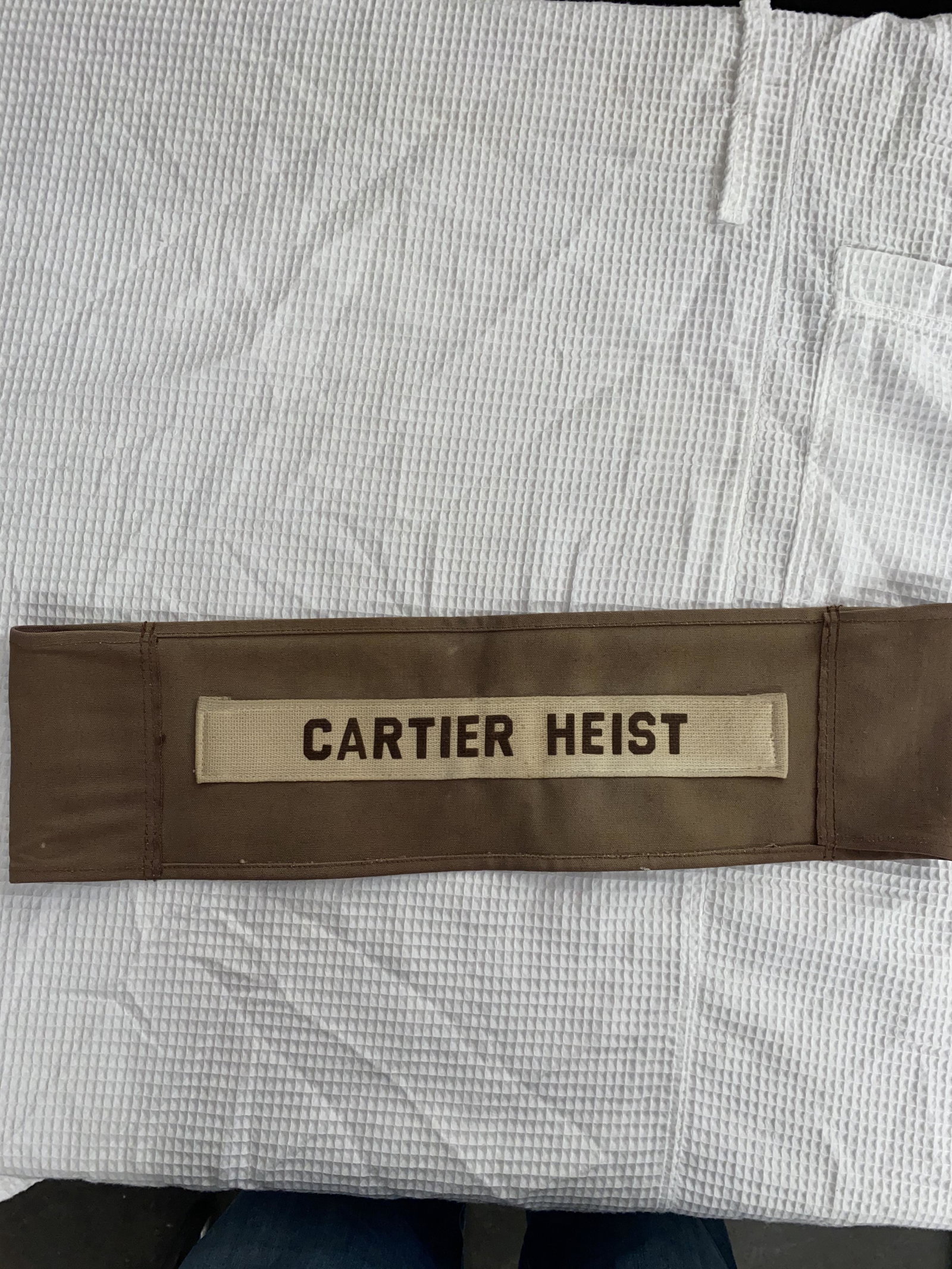 SIGNED DIRECTORS CHAIR BACK: "CARTIER HEIST" SIGNED BY HOFF
