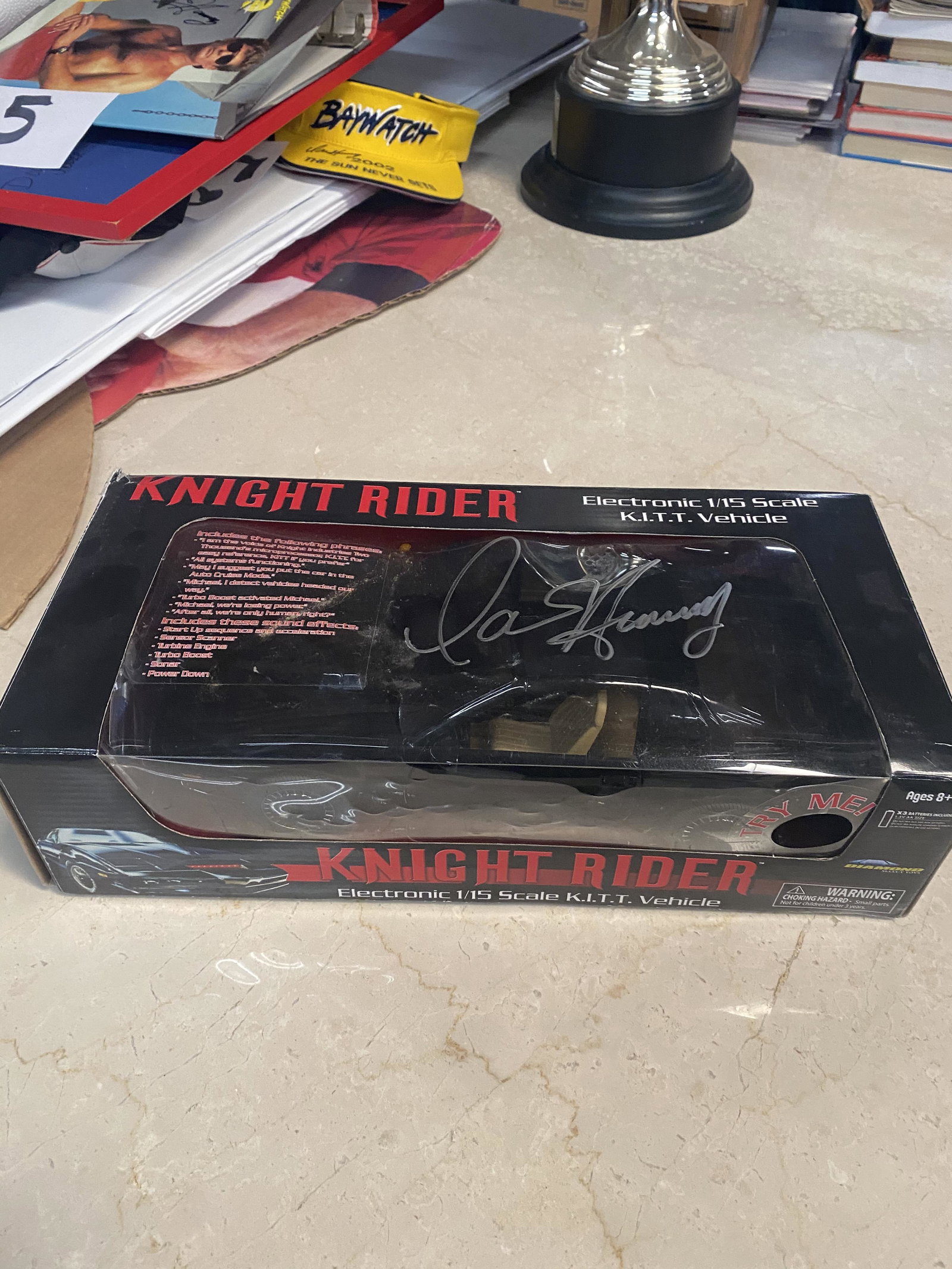 KNIGHT RIDER 1/5 SCALE MODEL TOY AUTOGRAPHED: NEW IN PACKAGE SIGNED BY HOFF