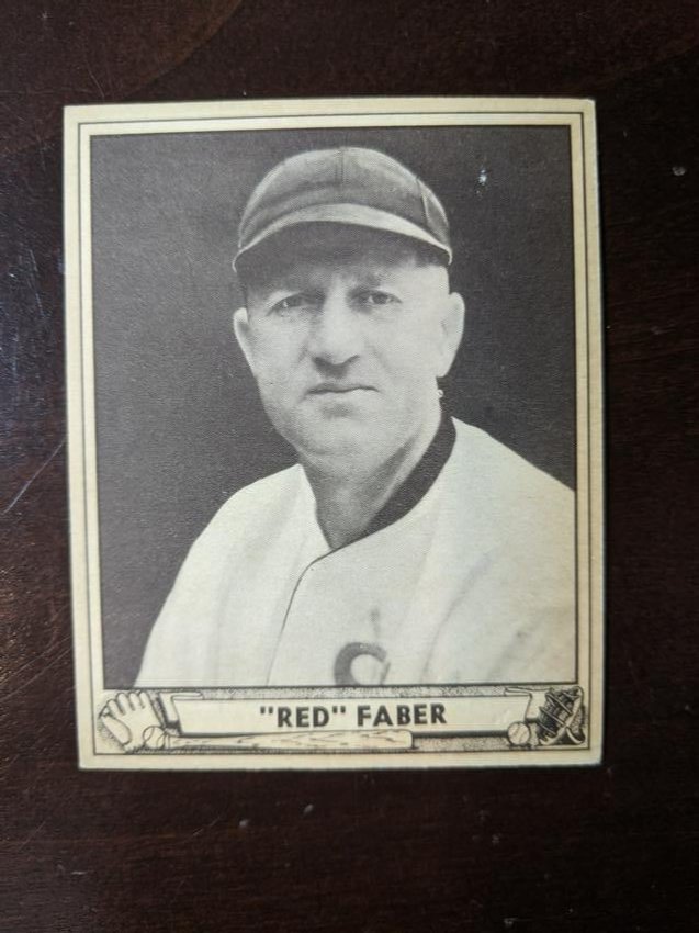 1940 Gum, Inc. Play Ball Urban Charles "Red" Faber #230: 1940 Gum, Inc. Play Ball Urban Charles "Red" Faber #230. See photos for condition.