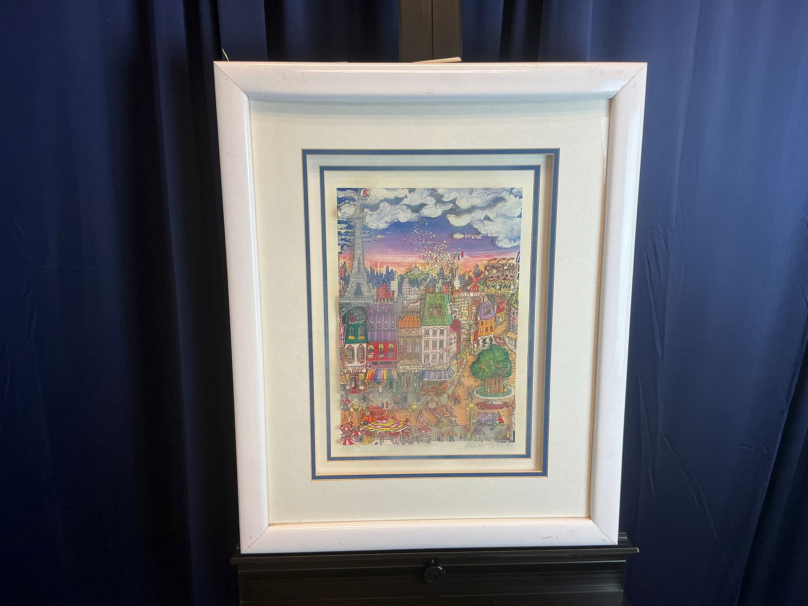 "OH LA LA PARIS" BY CHARLES FAZZINO 3D ART SIGNED NUMBERED 417/475 (1 of 3)