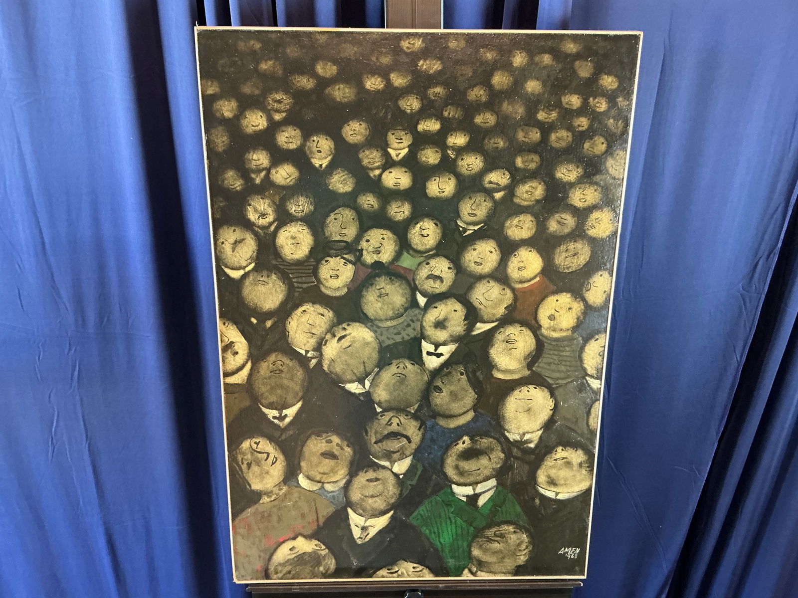 "UNTITLED" ORIGINAL PAINTING BY IRVING AMEN DTD. 1968 (1 of 2)