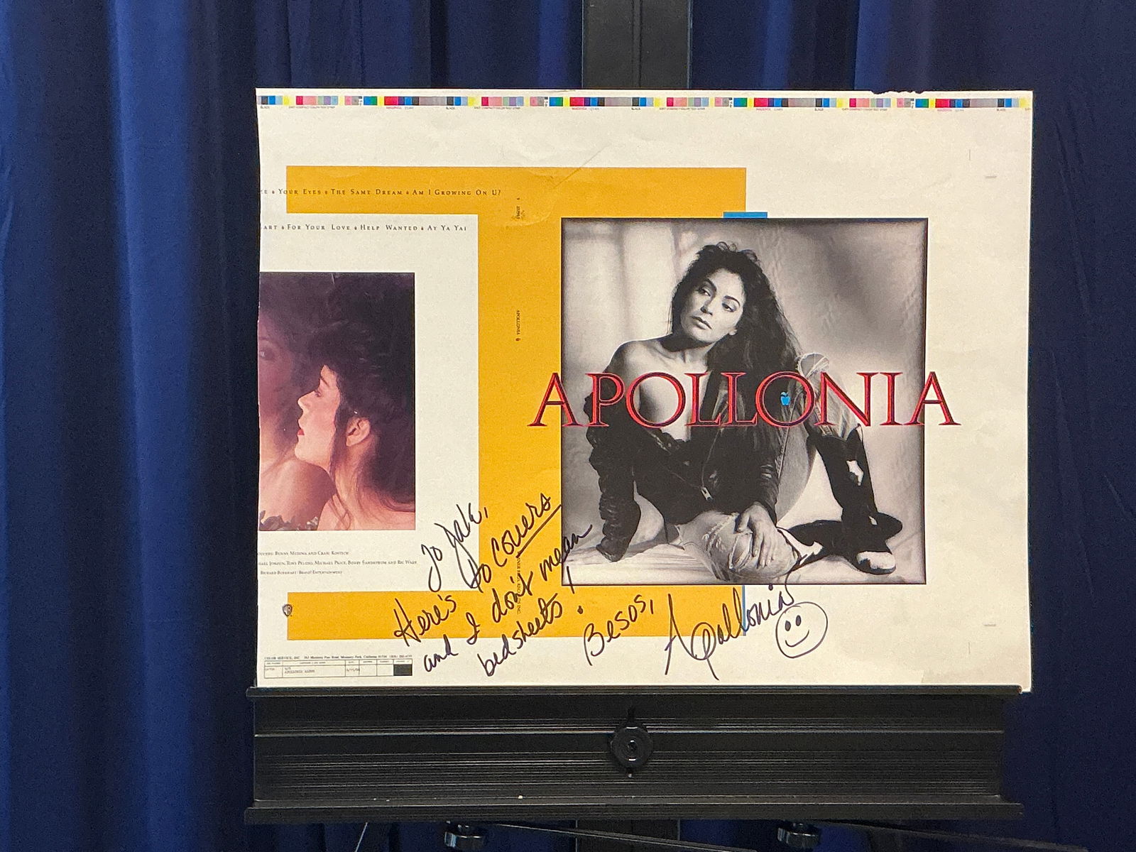 PRINTERS PROOF ALBUM COVER "APPOLONIA" AUTOGRAPHED BY APPOLONIA KOTERO (1 of 2)