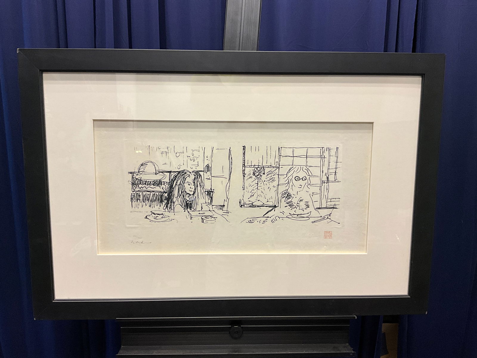 JOHN LENNON "DOUBLE FANTASY" LITHOGRAPH PENCIL SIGNED AND EMBOSSED 291/300 (1 of 2)