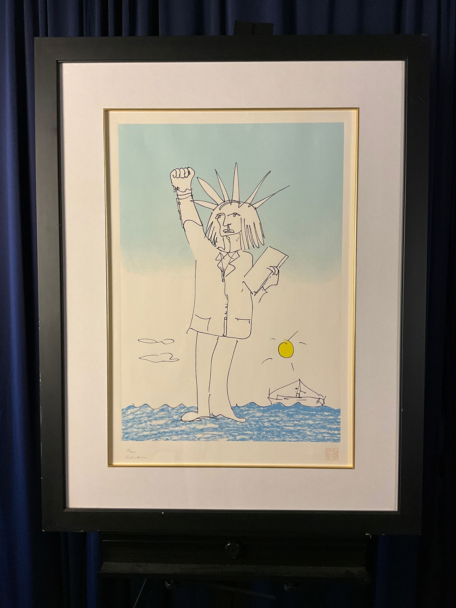 JOHN LENNON "POWER TO THE PEOPLE" SERIGRAPH PENCIL SIGNED AND EMBOSSED 191/300 (1 of 2)