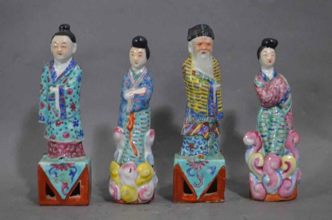 4 FAMILLE ROSE FIGURES. 6.5" AND SMALLER (1 of 3)