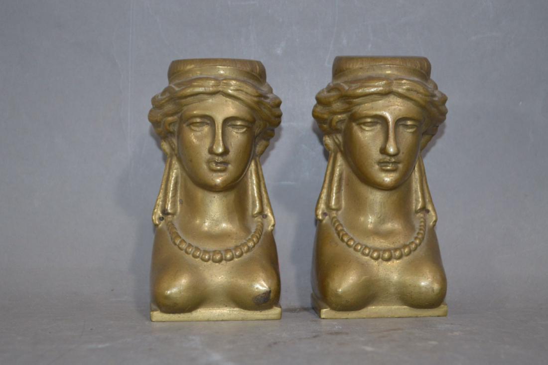 BRASS ASSYRIAN HEAD MOUNTS FOR AMERICAN VICTORIAN (1 of 4)