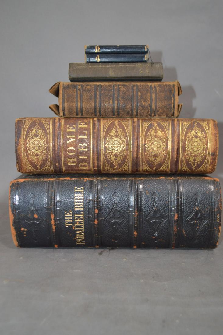 2 LARGE ANTIQUE BIBLES AND 3 OTHER RELIGIOUS TEXTS (1 of 4)