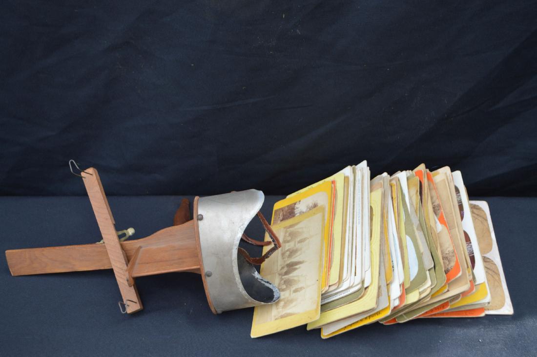 STEREOPTICAN WITH 100 STEREO CARDS (1 of 1)