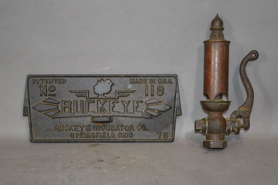 19TH CENTURY BRONZE STEAM WHISTLE WITH A CASTE IRON (1 of 2)