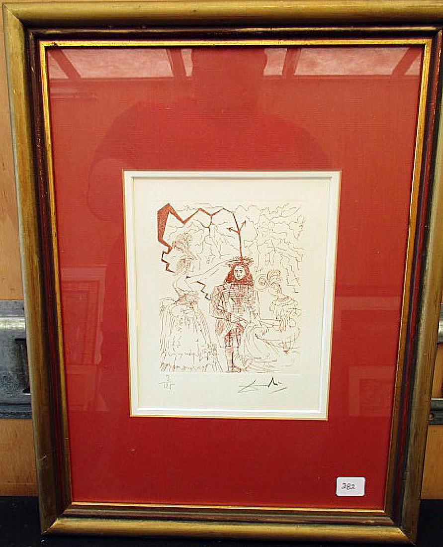 "WEDDING DAY" PENCIL SIGNED PRINT BY  SALVADOR DALI (1 of 3)