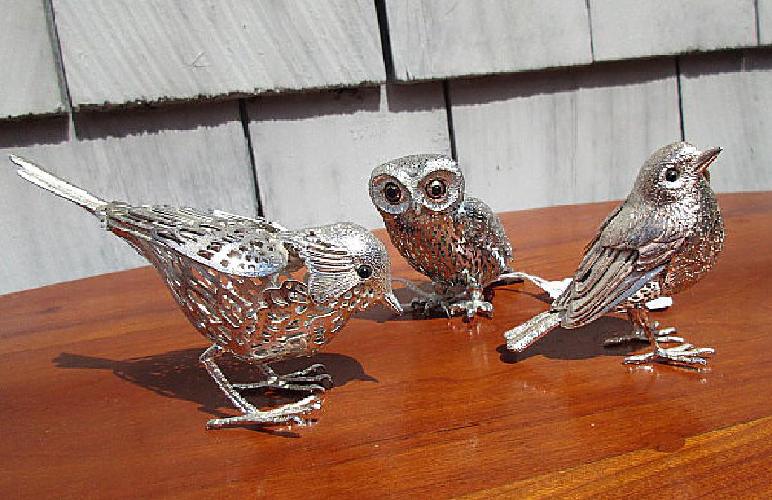 3 CHRISTOFLE SILVERPLATE  BIRDS (1 of 3)