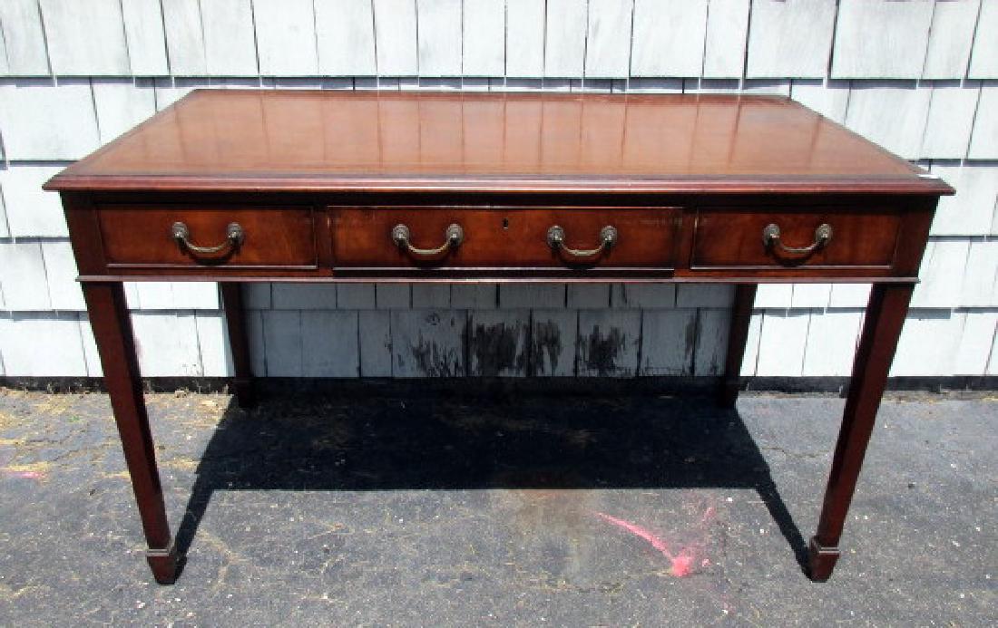 CONTINENTAL MAHOGANY 3 DRAWER LIBRARY TABLE WITH (1 of 3)