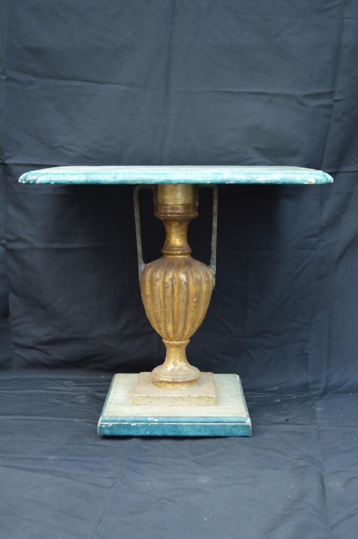 PAIR OF MIDCENTURY FAUX PAINTED URN BASED LAMP TABLES. (1 of 7)