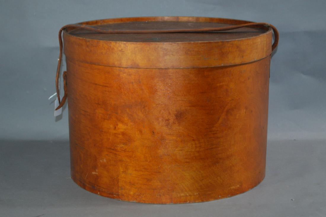 LARGE SHAKER PANTRY BOX #3 WITH LEATHER STRAPS. 16"D x (1 of 4)