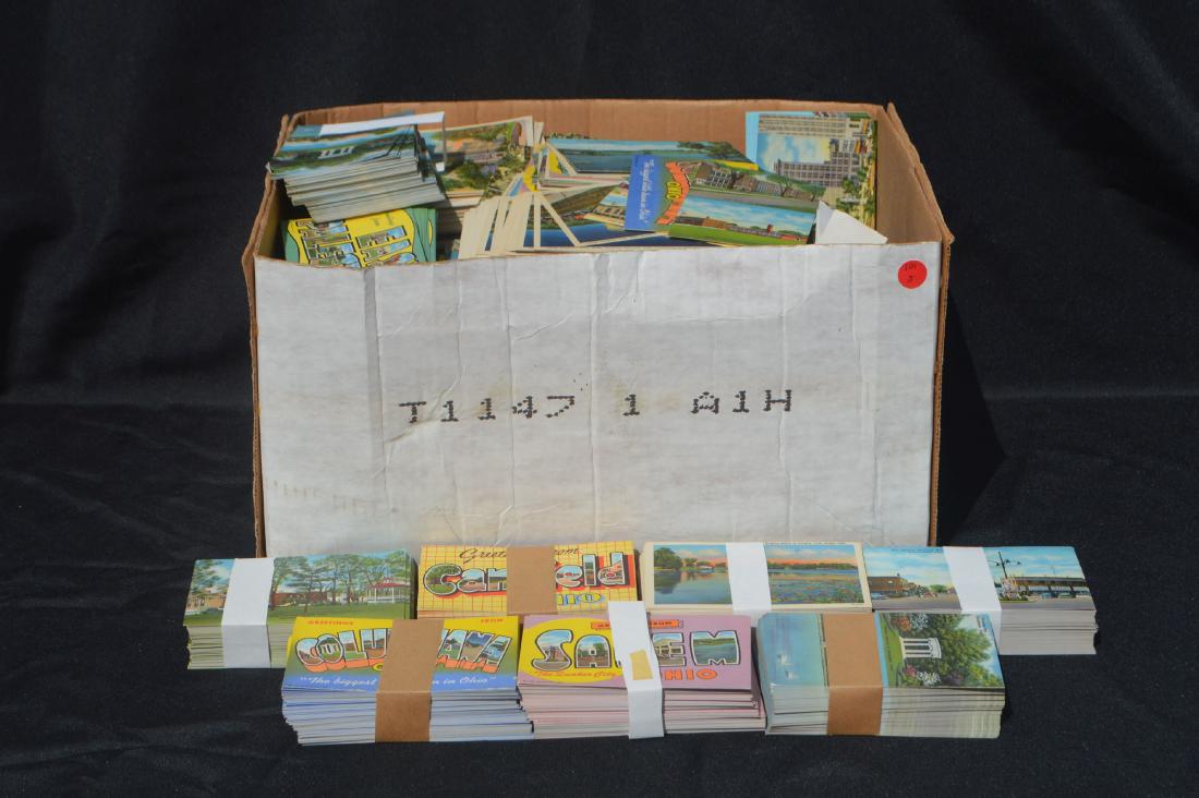 LARGE LOT OF VINTAGE UN-OPENED POSTCARDS OF OHIO (1 of 2)