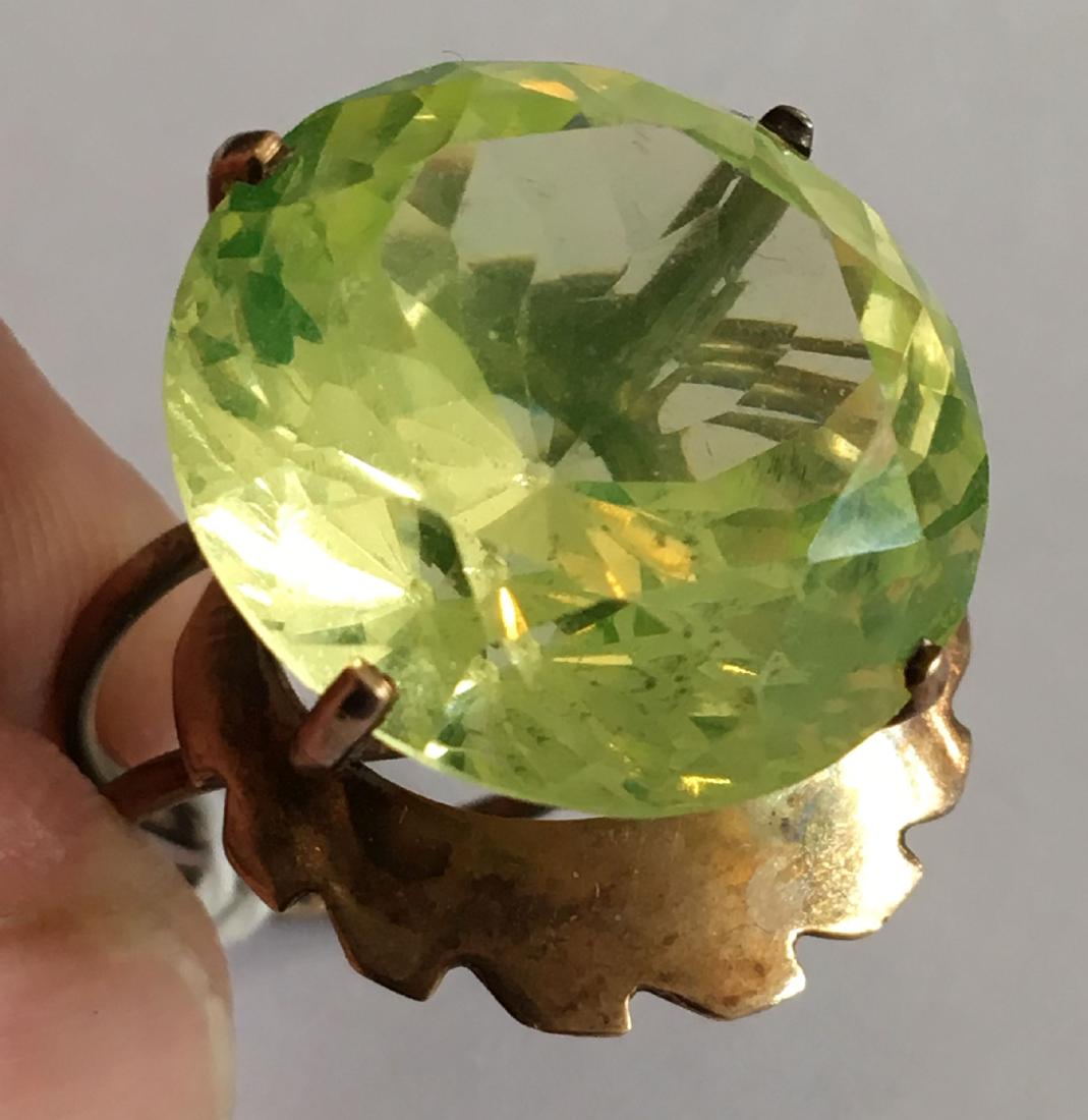 LARGE 14K GOLD CITRINE COCKTAIL RING 10 GRAMS (1 of 2)