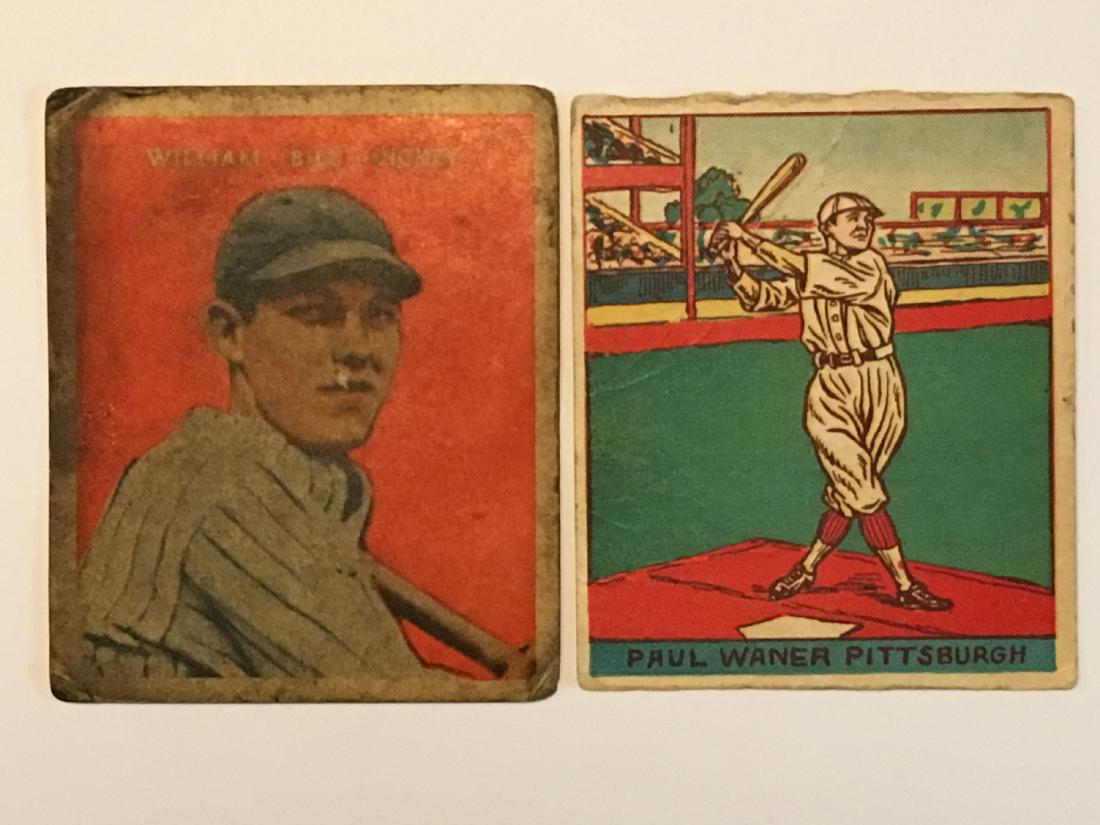 2 1930'S BASEBALL CARDS. BILL DICKEY AND PAUL WANER (1 of 6)
