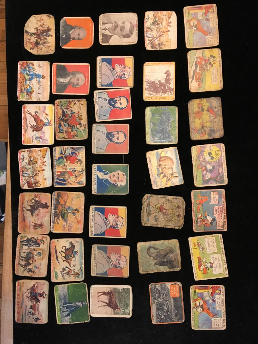 34 1930S-1940S COLLECTOR CARDS INCLUDES MICKEY MOUSE: 34 1930S-1940S COLLECTOR CARDS INCLUDES MICKEY MOUSE GUM