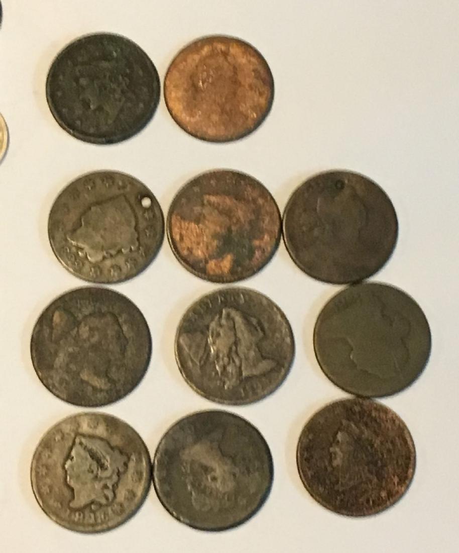 LOT OF 9 US LARGE CENTS (1 of 4)