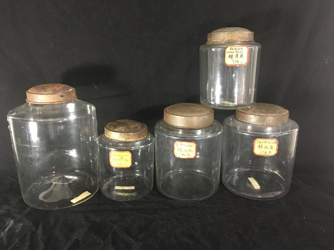 GROUP OF RARE ANTIQUE CHINESE HAND BLOWN APOTHECARY (1 of 3)