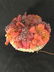 A FINE VICTORIAN BRONZE AND CZECH GLASS BASKET OF FRUIT - 2