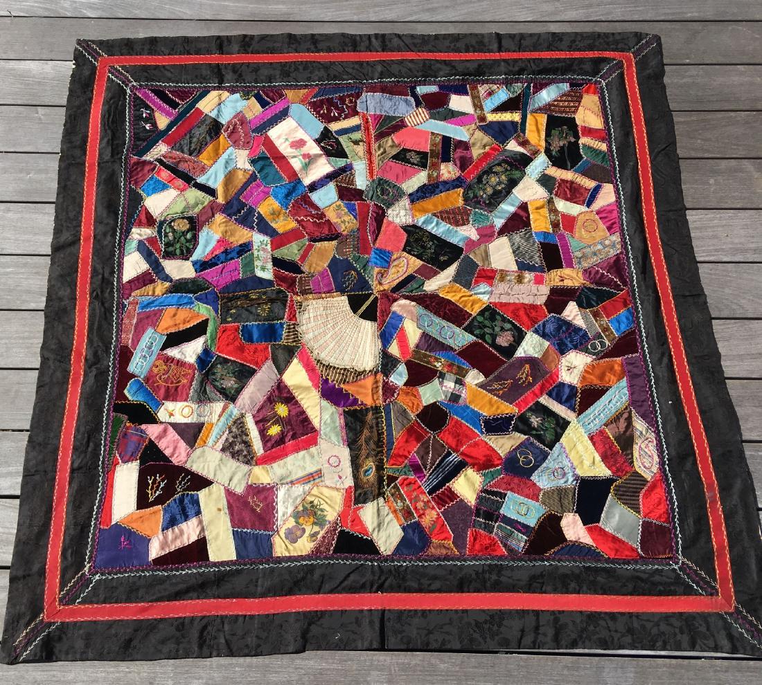 Beautiful antique crazy quilt (1 of 10)