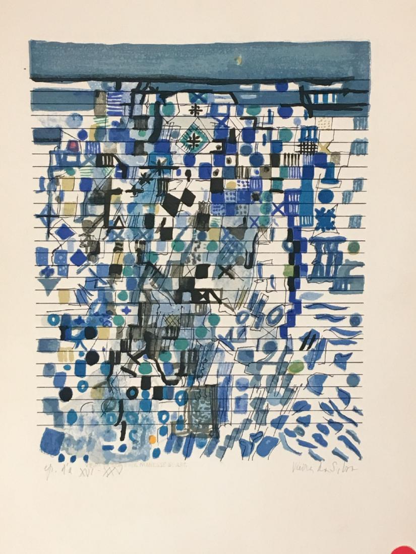 SIGNED AND NUMBERED VIERA DA SILVA PRINT 9X11 SIGHT (1 of 4)