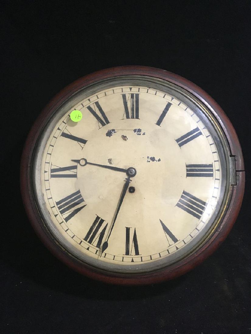 19TH CENTURY CIRCULAR WALL REGULATOR CLOCK: 19TH CENTURY CIRCULAR WALL REGULATOR CLOCK