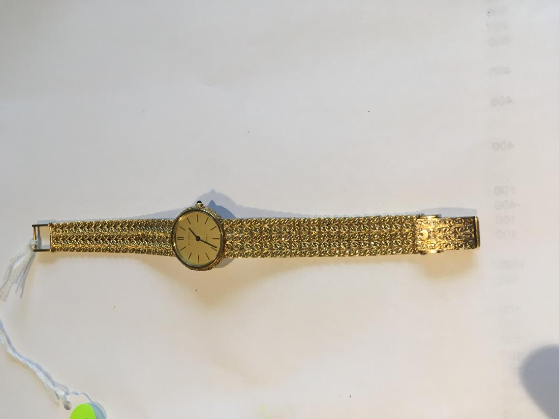 14K GOLD MOVADO WRISTWATCH WITH GOLD BAND 36 GRAMS (1 of 5)