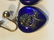 PAIR OF 14K GOLD AND BLUE ENAMEL VICTORIAN HEART SHAPED - 2