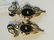 A STUNNING PAIR OF ANTIQUE 14K GOLD AND ONYX DROP - 3