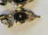 A STUNNING PAIR OF ANTIQUE 14K GOLD AND ONYX DROP - 4