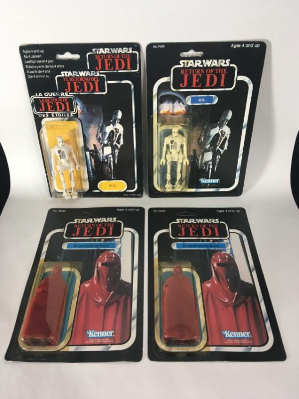 4 MIB STAR WARS ROTJ ACTION FIGURES, 2 8D8 (1 TRI LOGO) (1 of 9)