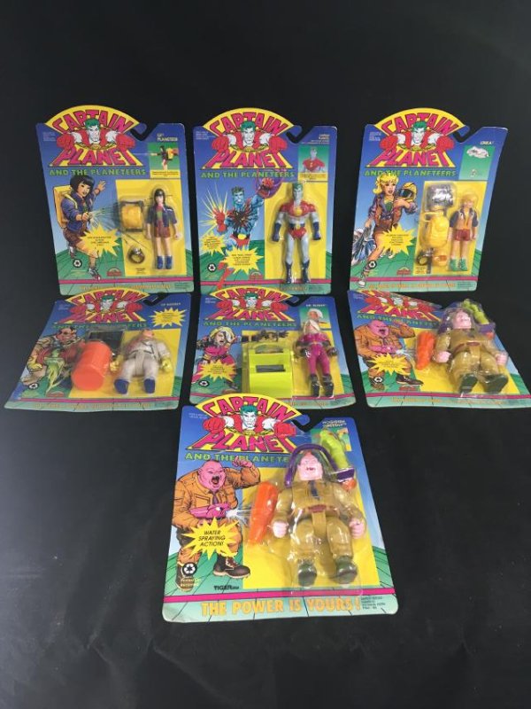 7 CAPTAIN PLANET ACTION FIGURES . MIB TIGER (1 of 10)