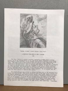 1985 MINA CITRON PORTFOLIO OF 8 SIGNED PRINTS ,: 1985 MINA CITRON PORTFOLIO OF 8 SIGNED PRINTS , 1934-1945biography of Minna Wright CITRON (1896-1991) Birth place: Newark, NJDeath place: New York, NYAddresses: NYCProfession: Painter, printmaker, gra