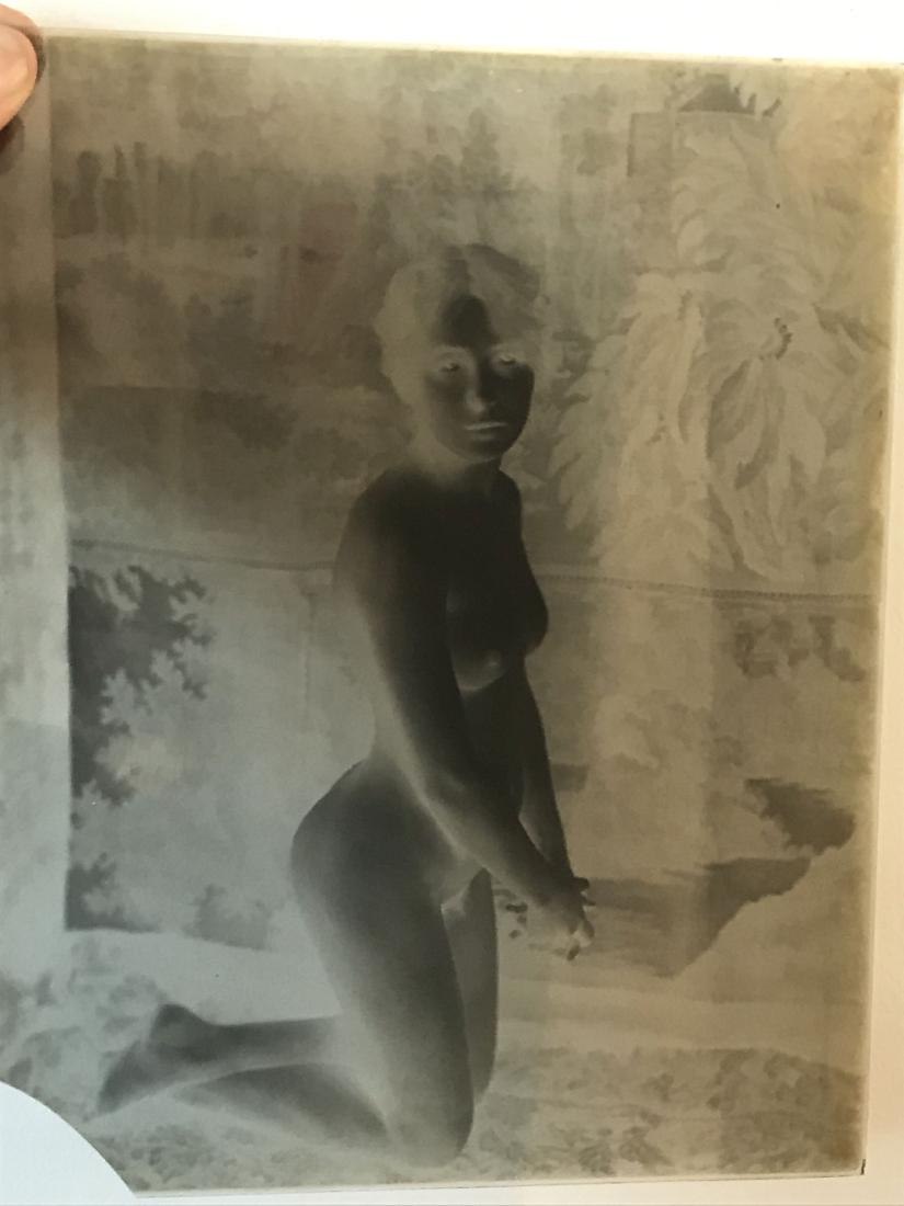 6 LARGE GLASS NEGATIVES OF A NAKED WOMAN (1 of 12)