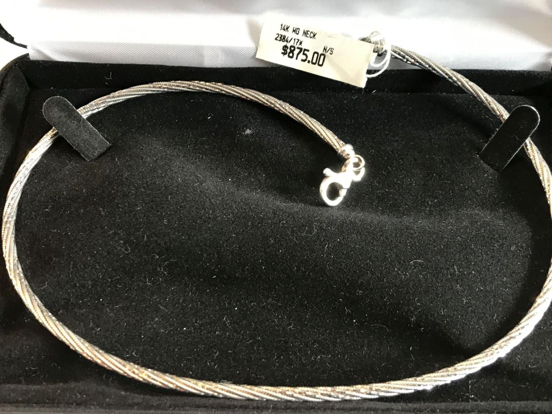 14K WHITE GOLD CHOKER 24.13 GRAMS: 14K WHITE GOLD CHOKER 24.13 GRAMS