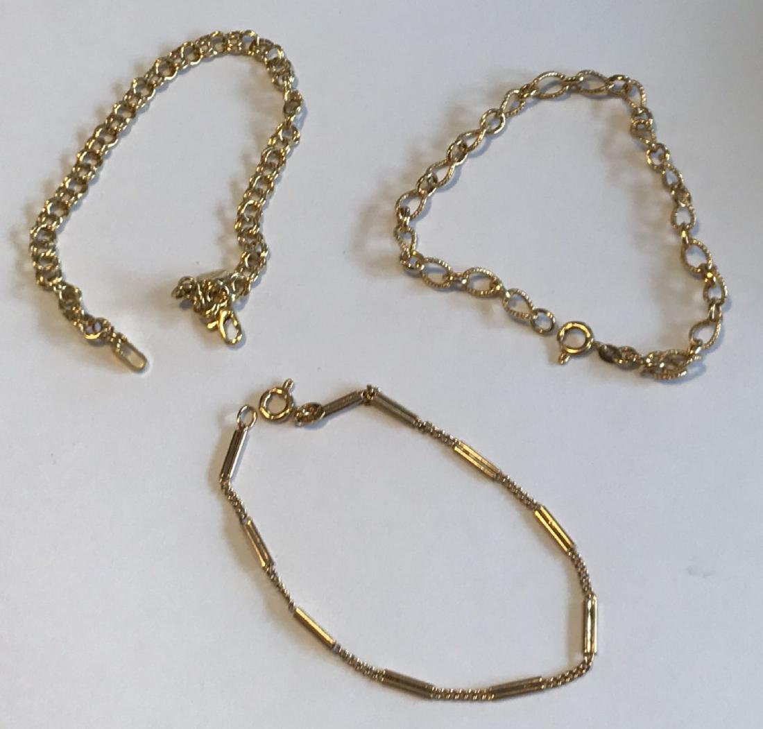 3 14K GOLD BRACELETS 7.68 GRAMS (1 of 4)