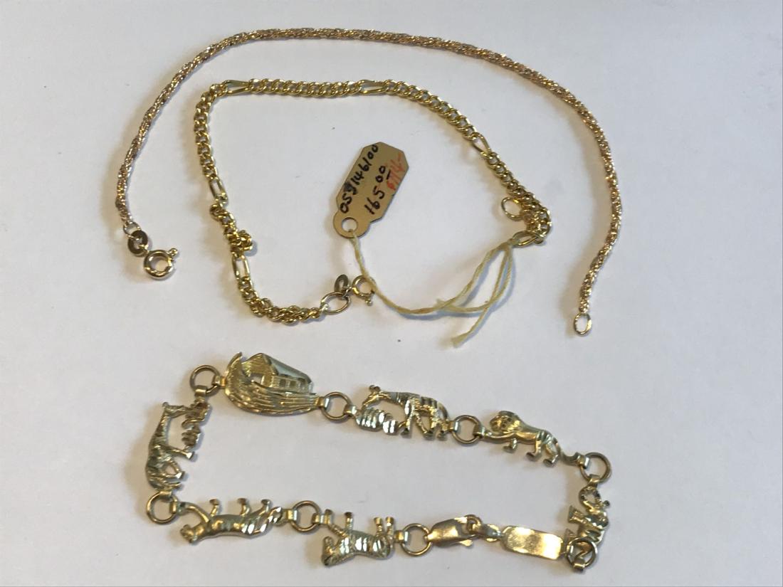 3 14K GOLD BRACELETS. 9.44 GRAMS (1 of 4)