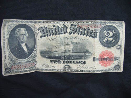 SERIES 1917 TWO DOLLAR BILL, LARGE SIZE: SERIES 1917 TWO DOLLAR BILL, LARGE SIZE