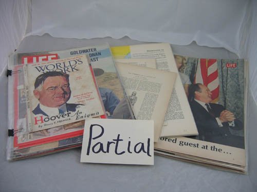 THREE BOXES OF TEAR SHEETS - ACTORS, POLITICIAN