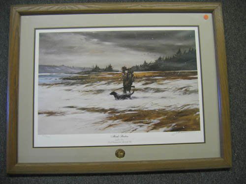 "MARSH HUNTERS" BY JOHN SWAN PENCIL SIGNED ORIG: "MARSH HUNTERS" BY JOHN SWAN PENCIL SIGNED ORIGINAL PRINT (DUCKS UNLIMITED) # 2217 / 4500 34"W x 27"H