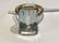 AN 18K GOLD AND AQUAMARINE COCKTAIL RING 6.7 GRAMS SIZE - 4