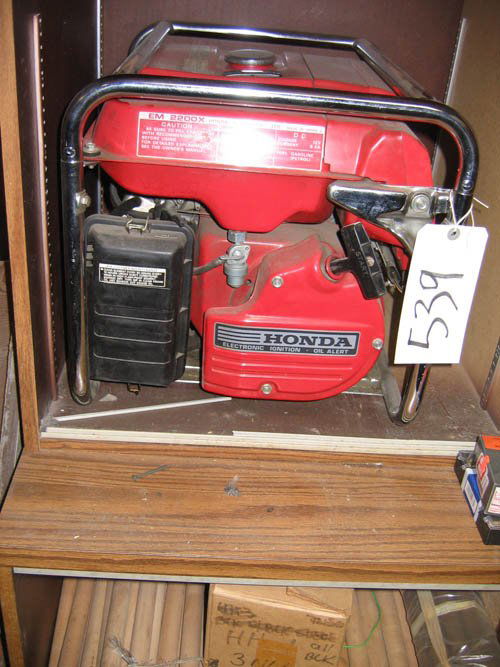 1216539 HONDA EM2200 GENERATOR Dec 19, 2007 Kimballs Auction and