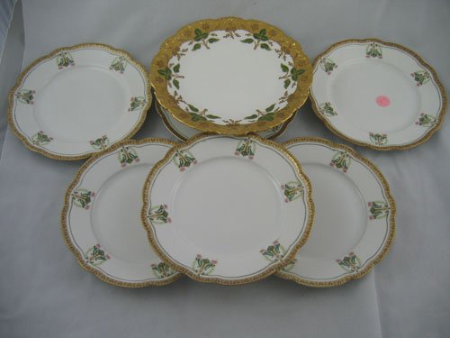 HP LIMOGES & AUSTRIAN NOUVEAU PLATES