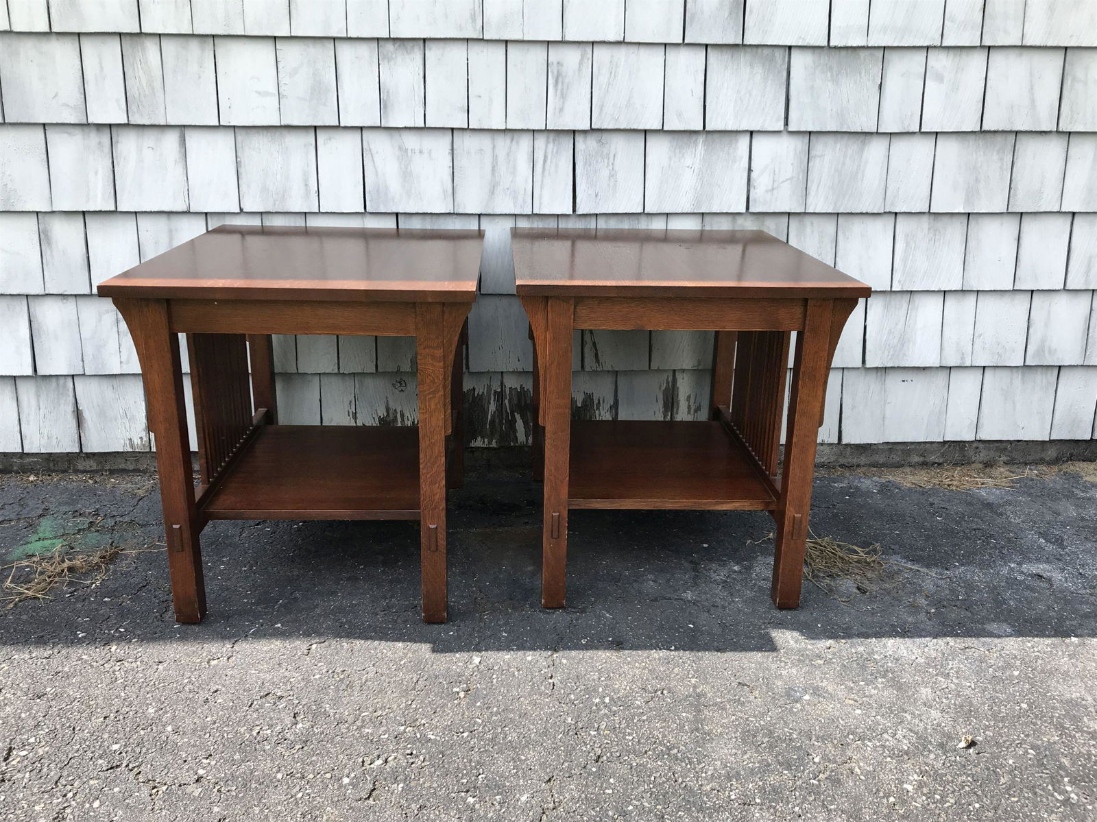A PAIR OF CONTEMPORARY STICKLEY SIDE TABLES (1 of 3)
