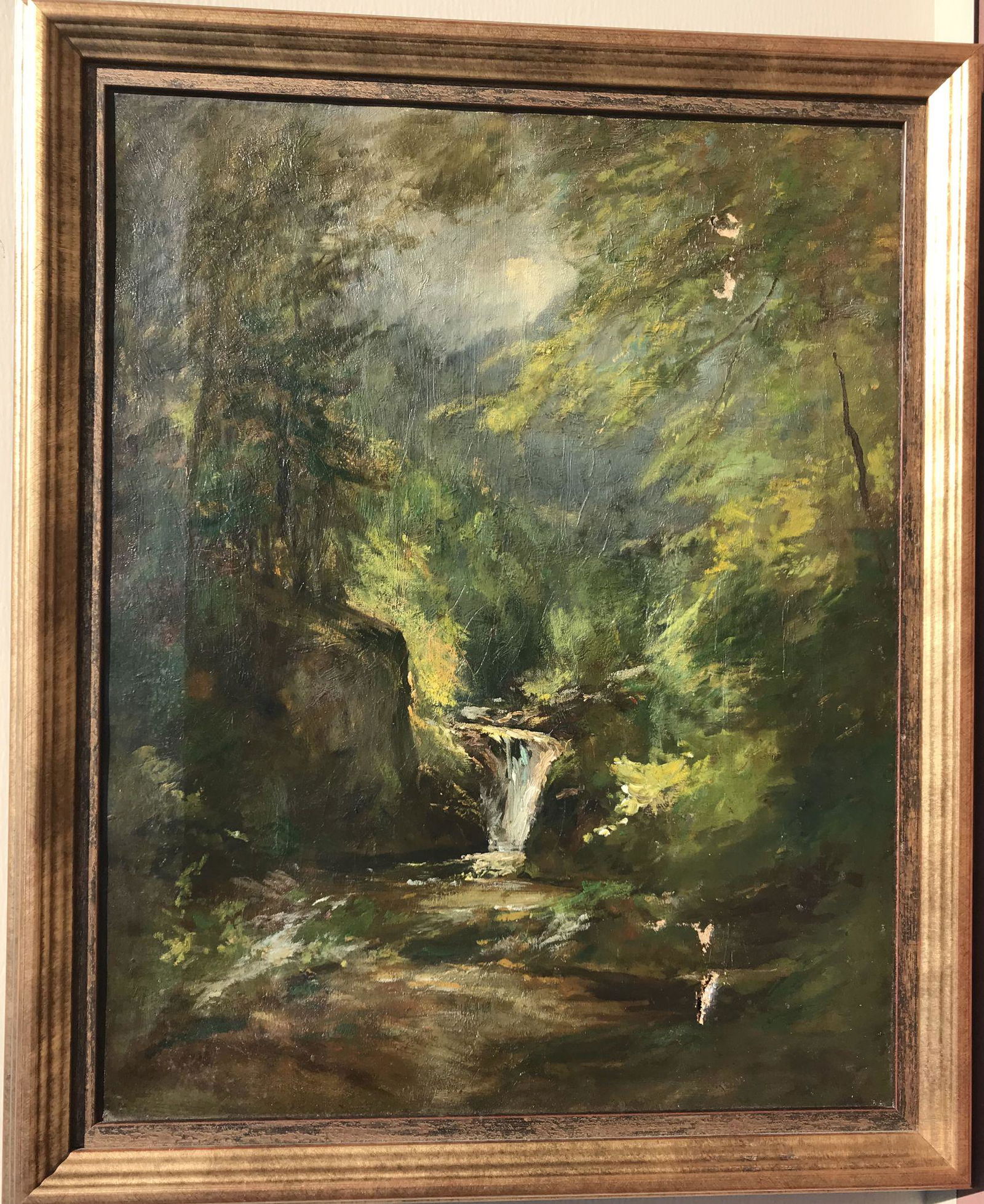 ROSWELL MORSE SHURTLEFF OIL PAINTING ON CONVAS OF TREES (1 of 4)