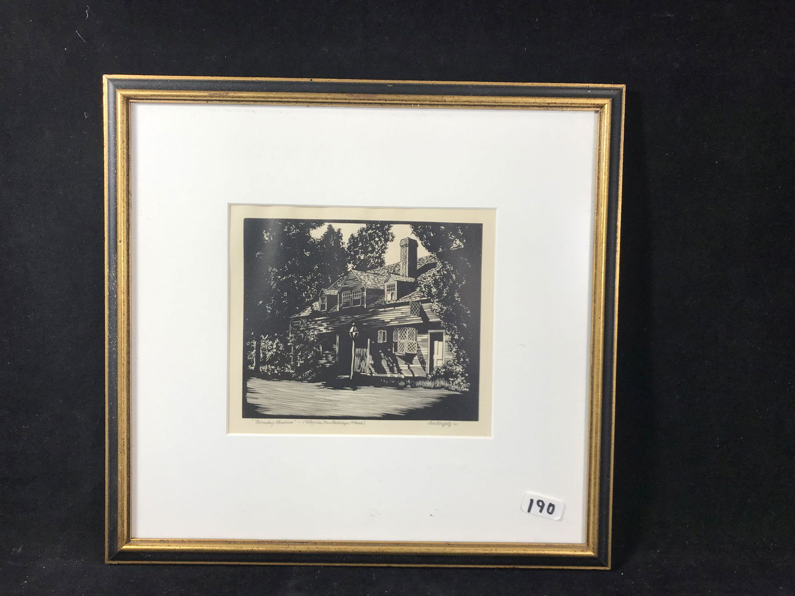 A PENCIL SIGNED ASA CHEFFETZ PRINT 6.5"X5.75" SIGHT (1 of 6)