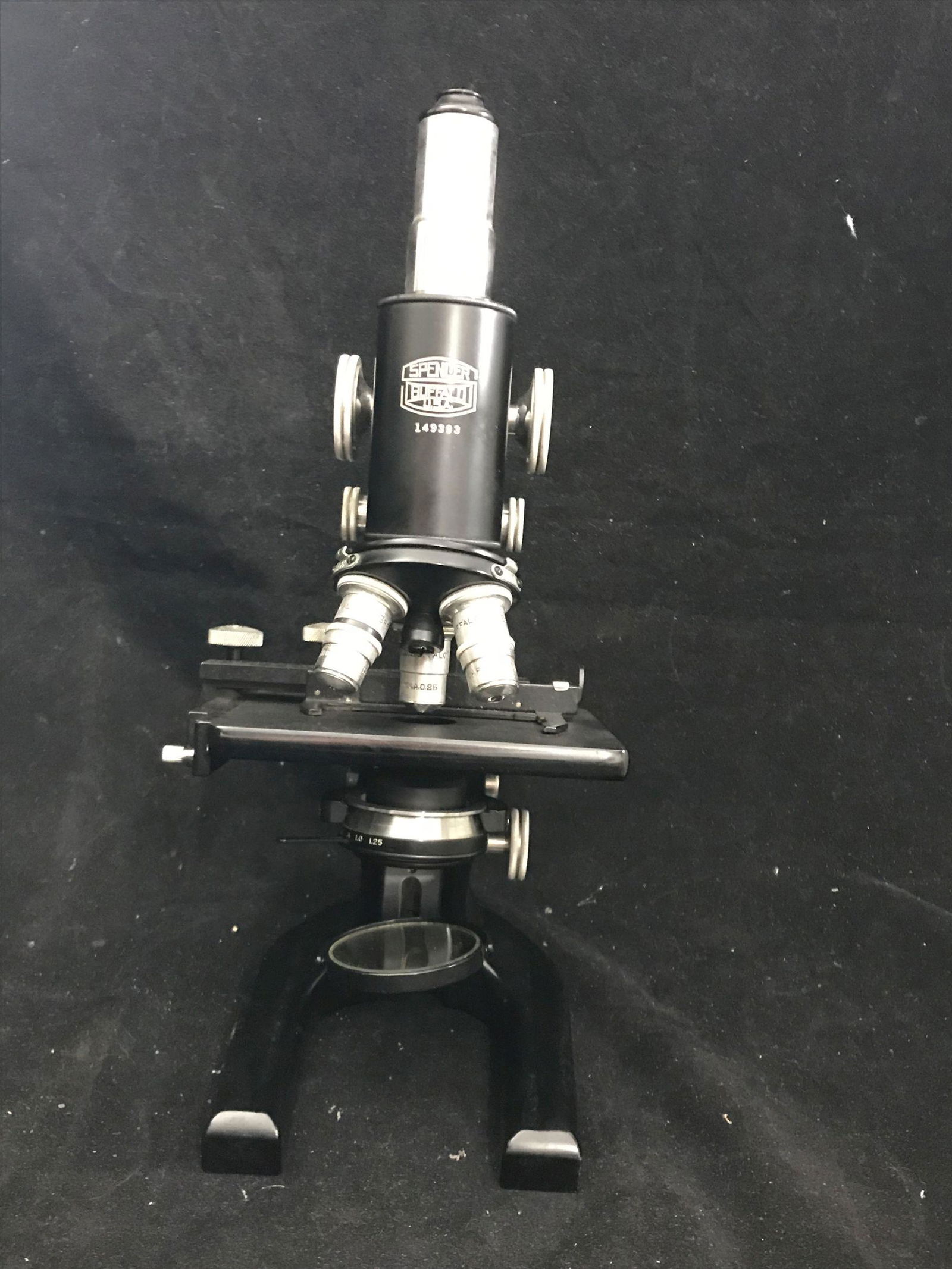 SPENCER SCIENTIFIC MICROSCOPE IN ORIGINAL BOX WITH LENS (1 of 6)