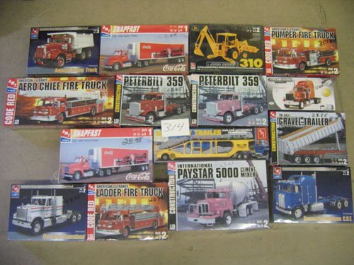 15 UNOPENED TRUCK MODELS; 14 AMT/ERIC, 1 TESTOR